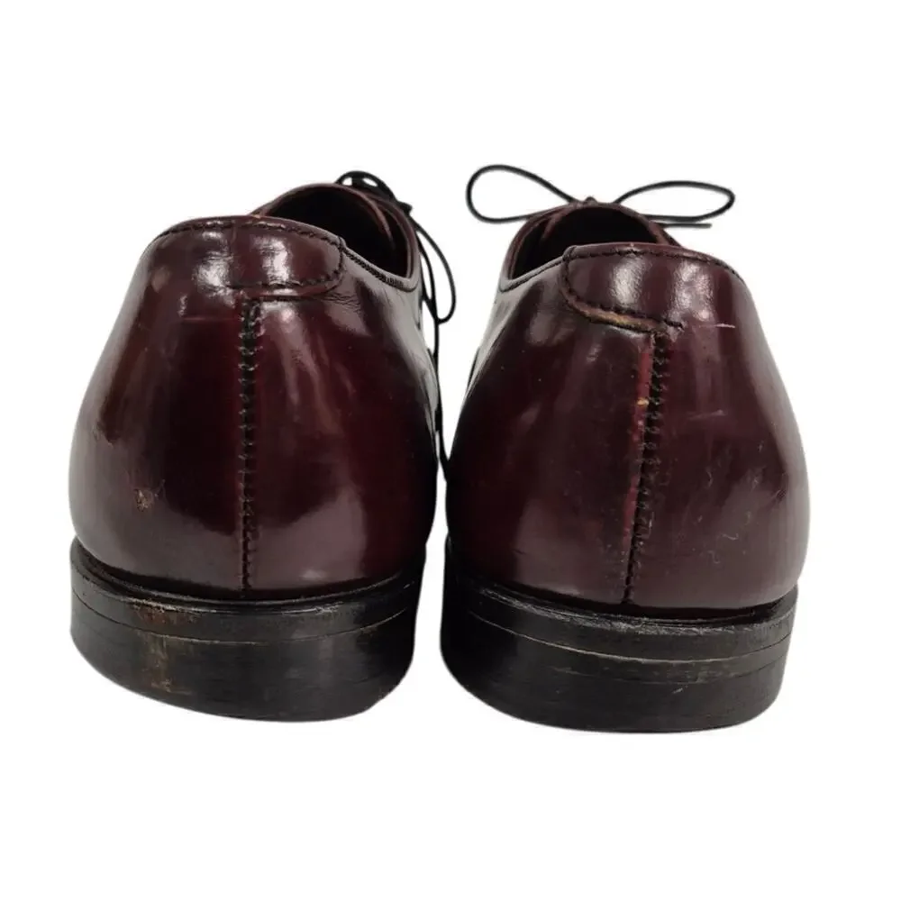 Bostonian  Mens Dress Shoes Made in Italy Burgundy Cap Toe Mens 8.5 women 10
